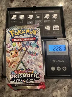 22.61g! HEAVY -Pokemon Prismatic Evolution Booster Pack -Possible GODU - Image 1