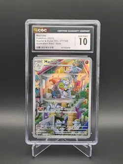 Pokemon Machoke 177/165 CGC 10 Illustration Rare Scarlet & Violet 151 TCG 2023 - Image 1