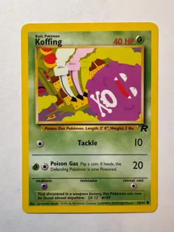 Koffing 58/82 Pokemon Team Rocket Pre-owned - Image 1