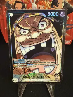 One Piece Emperors in the New World Marshall.D.Teach Alt Art OP09-081 NM english - Image 1