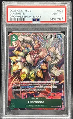 🔥💎🔥 2023 One Piece Kingdoms of Intrigue 028 Diamante Alt Art PSA 10 🔥💎🔥 - Image 1