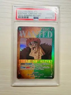 PSA10 Eustass “Captain” Kid Wanted Alt Art OP03 #051 2023 One Piece Card Japanes - Image 3