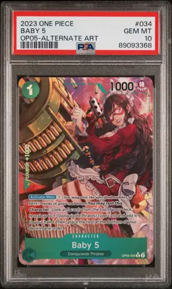 One Piece Awakening Of The New Era Baby 5 OP05-034 R Alt Art PSA 10 English - Image 1