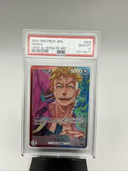 OP08-002 One Piece CCG TCG Marco Alt Art Holo Leader Japanese PSA 10 - Image 3