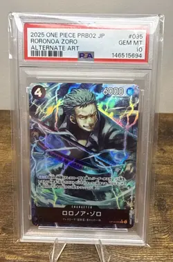 2025 One Piece Roronoa Alt Art PRB02 (JPN) PSA 10 - Image 1