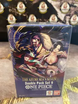One Piece TCG Double Pack Box Set 9 The Azure Sea's Seven New Sealed - Image 1