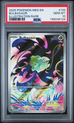Bulbasaur Illustration Rare 133 PSA 10 Gem Mint Mega Evolutions Pokemon Card - Image 1