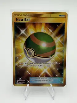 Pokemon Card Nest Ball Sun & Moon Base Set Secret Rare 158/149 280 NM - Image 1