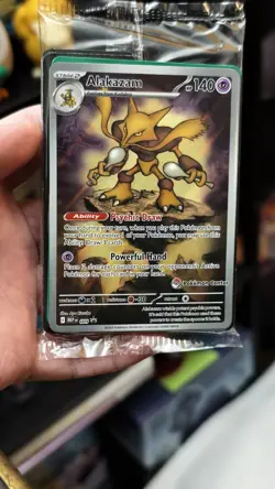 Alakazam MEP 009 - BLACK STAR - Pokemon Center Stamp Promo ETB both cards SEALED - Image 1