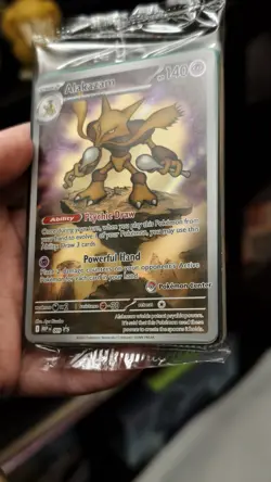 Alakazam MEP 009 - BLACK STAR - Pokemon Center Stamp Promo ETB both cards SEALED - Image 2