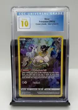 Pokemon Mew GG10/GG70 Crown Zenith Ultra Rare Holo Card CGC 10 Pristine - Image 1