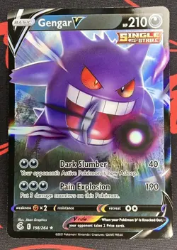 Pokemon Gengar V 156/264 Ultra Rare Holo Swsh08: Fusion Strike TCG Card 🔥🔥 - Image 1