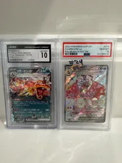 (4) Charizard Pokemon Graded Card Lot PSA 10 CGC 9 & 10 Bundle Japanese English - Image 1