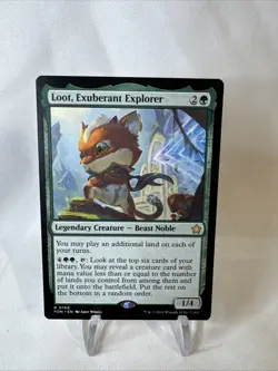 MTG Loot Exuberant Explorer Borderless Card Foundations Regular NM Condition - Image 1