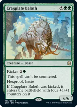 x1 Cragplate Baloth - Foil R MTG Zendikar Rising M/NM, English - Image 1