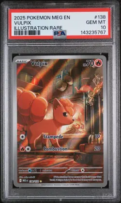 Vulpix PSA 10 Pokemon Mega Evolution 138 Gem Mint - Image 1