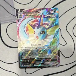 Pokemon Vaporeon VMAX Full Art Rapid Strike Ultra Rare Holo 030/203 Evolving Sk… - Image 1