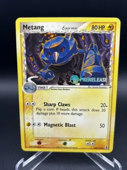 2005 Metang 49/113 EX Delta Species Pokemon Prerelease Stamped NM - Image 1