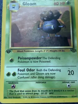 Pokemon TCG Gloom Jungle 37/64 1st Edition Uncommon 60 HP Regular - Image 1
