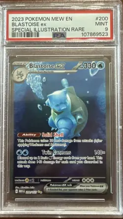 Pokemon TCG Blastoise EX Sir 200/165 Scarlet & Violet 151 PSA 9 English - Image 1