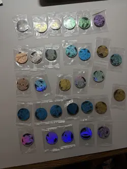 Pokemon TCG Lot of 30x Plastic medal Chinese (No Duplicates) - Image 1