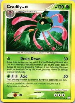 Cradily 21/146 Legends Awakened LP Non-Holo Pokemon TCG - Image 1