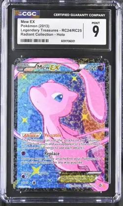 2013 Pokemon Legendary Treasures Mew EX RC24 Radiant Collection CGC 9 - Image 1