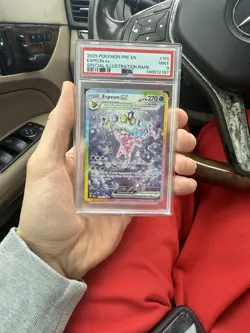 2025 POKEMON PRE EN-PRISMATIC EVOLUTIONS #155 ESPEON EX PSA 9 - Image 1