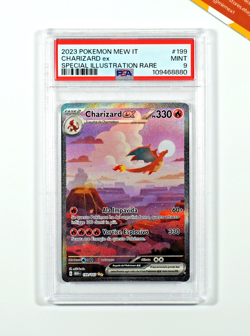 Pokemon PSA 9 Charizard Ex #199 Special Illustration Rare 151 2023 Italiano - Image 1
