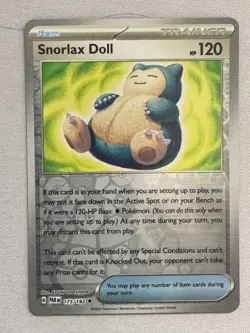 Snorlax Doll 175/182 Uncommon Paradox Rift Pokemon Reverse Holo Near Mint - Image 1
