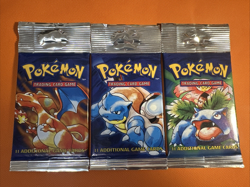 LIGHT WOTC Pokemon Base Set Booster Packs Long Stem Packs Full Artwork Set - Image 1