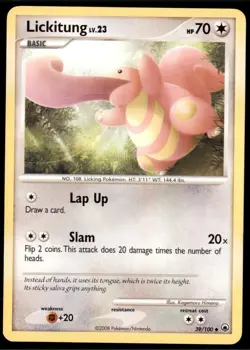 Pokemon - Lickitung LV.23 - 39/100 - Majestic Dawn - NM/M - Image 1