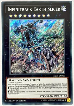 INCH-EN009 Infinitrack Earth Slicer - Secret Rare 1st Edition Near Mint YuGiOh - Image 1