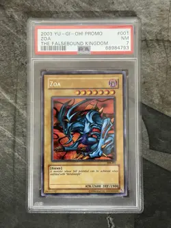 2003 Yugioh Zoa PSA Near Mint NM 7 The Falsebound Kingdom TFK-001 #001 - Image 1