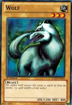 Wolf LCJW-EN018 X 1 Common 1st Ed Yugioh - Image 1