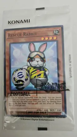 Rescue Rabbit Yu-Gi-Oh eFootball Art Limited Ed EFC1-EN001 + Neymar Token SEALED - Image 1