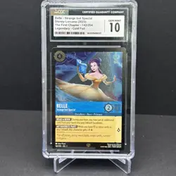 CGC 10 Disney Lorcana Belle Strange But Special Legendary Cold FOIL 142/204 - Image 1