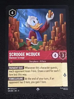 Disney Lorcana Winterspell Scrooge McDuck - Ebenezer Scrooge 124/204 Super Rare - Image 1