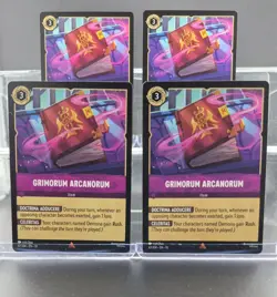 Disney Lorcana Grimorum Arcanorum 67/204 Whispers in the Well Rare 4 Cards Set - Image 1