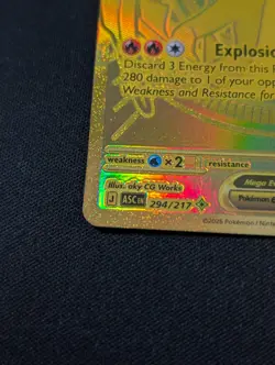 Mega Charizard Y EX 294/217 Foil EX ASC EN Card English Pokemon - Image 3