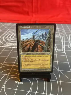 Vintage 1997 MTG Tempest Wasteland Card NM - Image 1