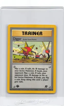 DIGGER 75/82 - 1ST EDITION - Team Rocket - VINTAGE WOTC Pokemon Card - NM - Image 1