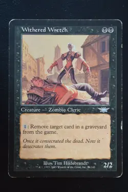 Magic The Gathering MTG WITHERED WRETCH Legions MP Moderately Played - Image 1