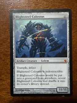 Blightsteel Colossus Mirrodin Besieged Regular (LP-) - Image 1