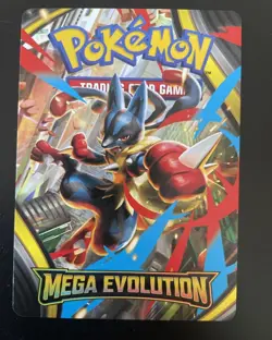Mega Evolution Build & Battle Trainer Tips Card - Mega Lucario - Pokemon TCG - Image 1