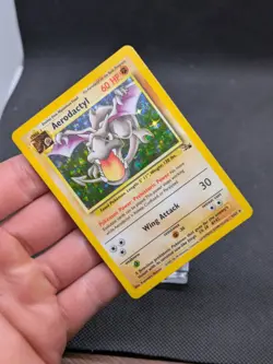 Aerodactyl 1/62 Holo Fossil Set Pokemon Card WOTC LP EXCELLENT - Image 2