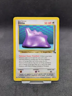 Ditto 18/62 Non Holo Fossil Set Rare Pokemon Card WOTC NM - Image 1