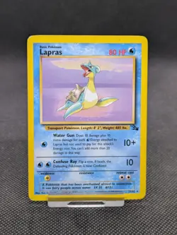 Lapras 25/62 Non Holo Fossil Set Rare Pokemon WOTC LP EXCELLENT - Image 1