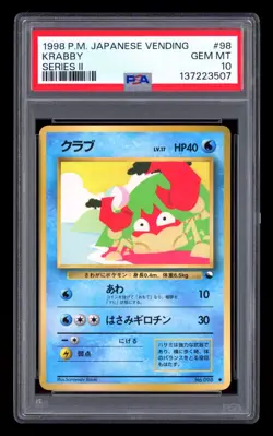 Krabby 98 Series Ii Vending Pokemon Japanese PSA 10 - Image 1