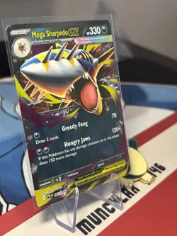 Mega Sharpedo ex 061/094 Phantasmal Flames Holo Double Rare Pokemon NM - Image 2
